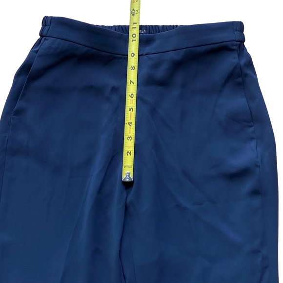 J.Crew Factory Jamie Pant Elastic Waist Navy Blue Comfort Cropped Leg NWT Sz10 - Picture 6 of 10